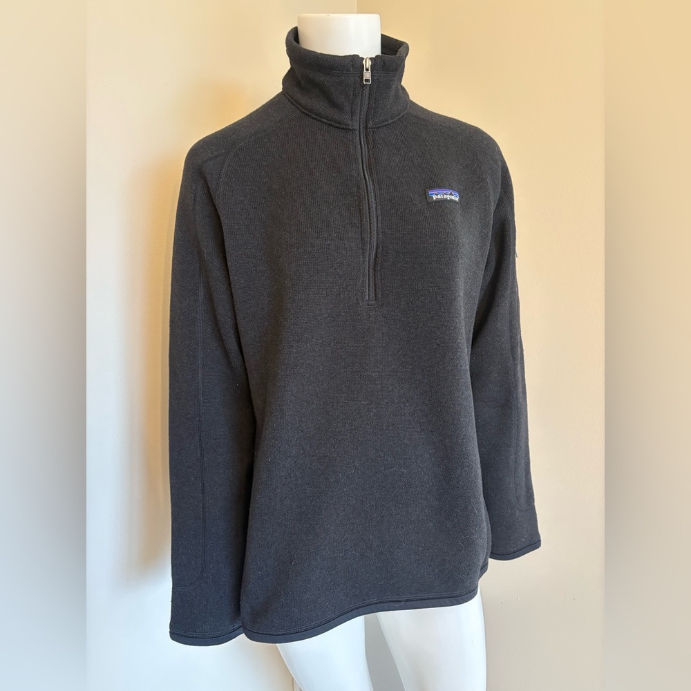 Patagonia Better Sweater 1/4 Zip Fleece Jacket Black Women’s Large